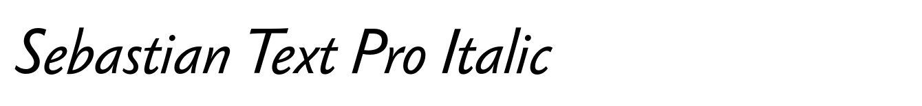 Sebastian Text Pro Italic